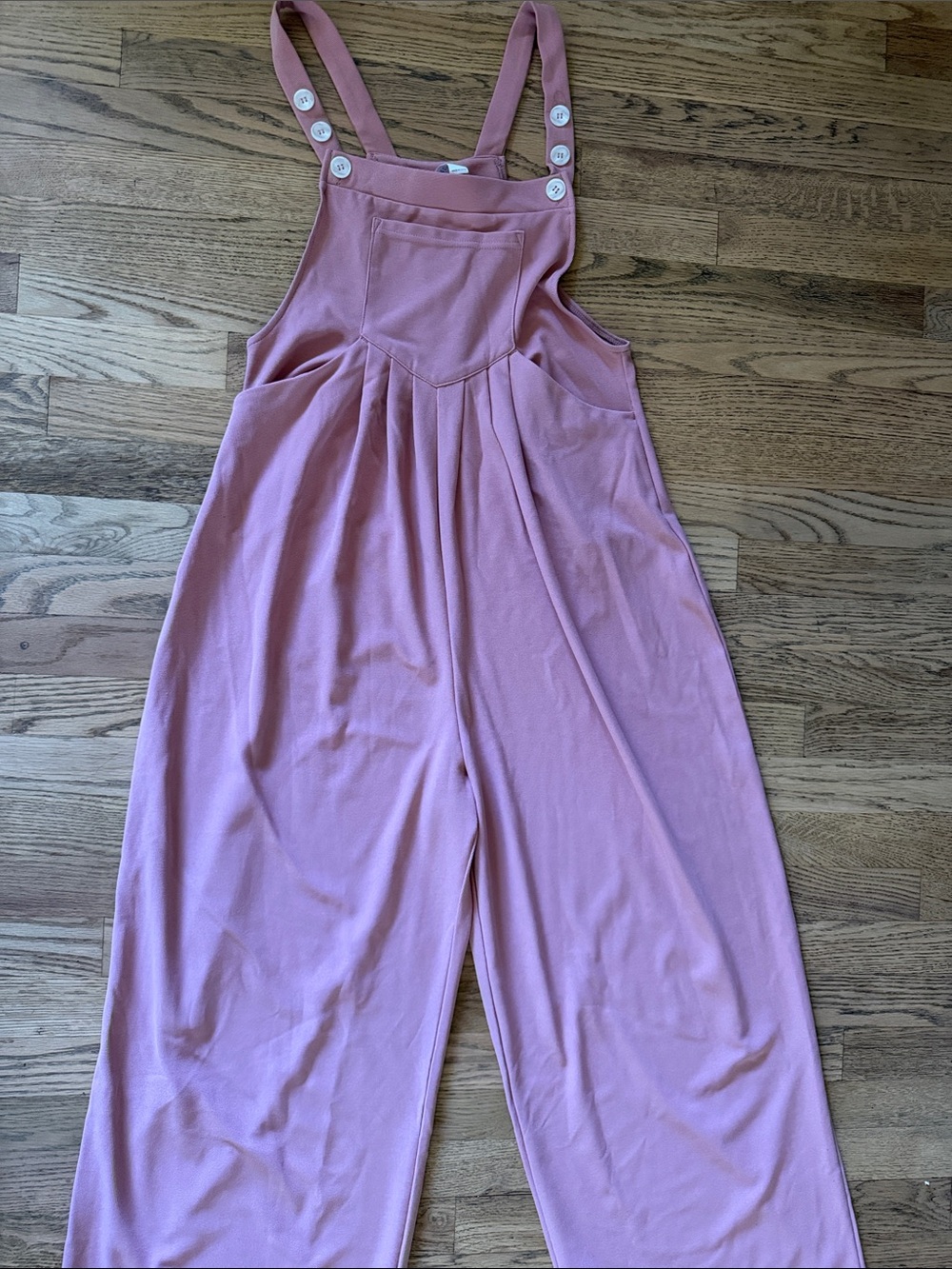 HALARA Dusty Pink Oversized Wide-Leg Overall Jumpsuit NEW WITHOUT TAGS Sz Small